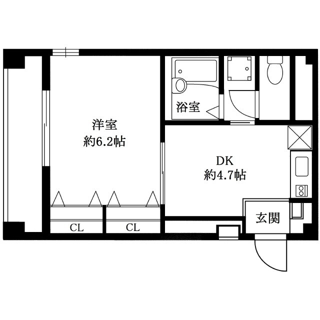 アンプルールフェール寺谷の間取り