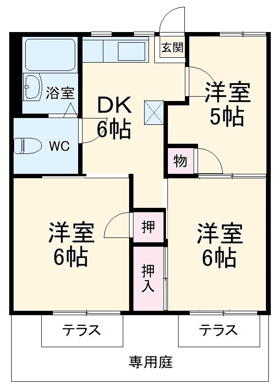 フォーブル太平台Aの間取り