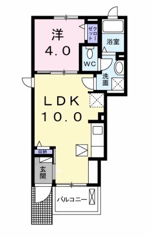 パッシィオーネ Qの間取り