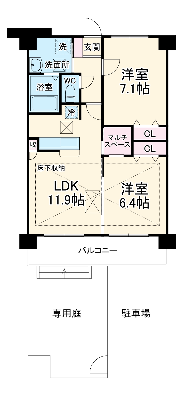 ルネス セードルの間取り