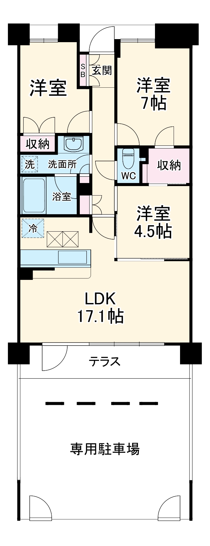 ローレルコート池上台の間取り