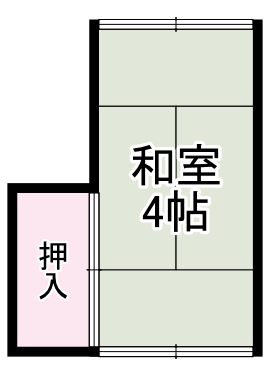 桜本の完工年月（1962年2月）築の賃貸アパートの間取り