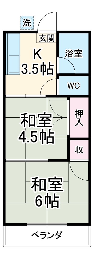 コーポおかもとの間取り