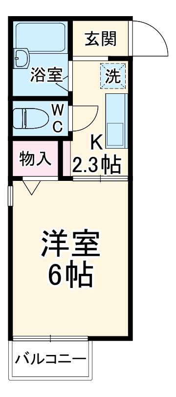 カーサベルデ・201号室の間取り