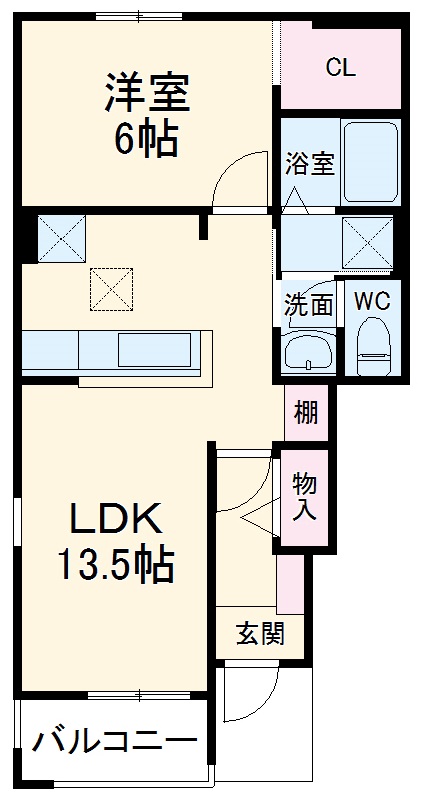 ラヴァーズ Gの間取り
