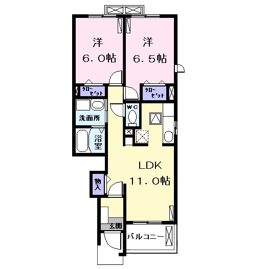 ベル アロッジオ Ⅰの間取り