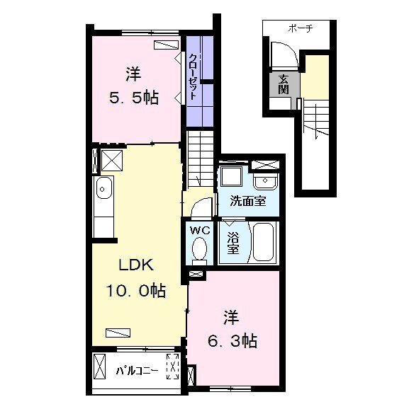 アザレアAの間取り