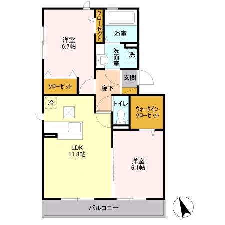 ひばりパークBの間取り