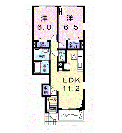 オレンジガーデンV Aの間取り