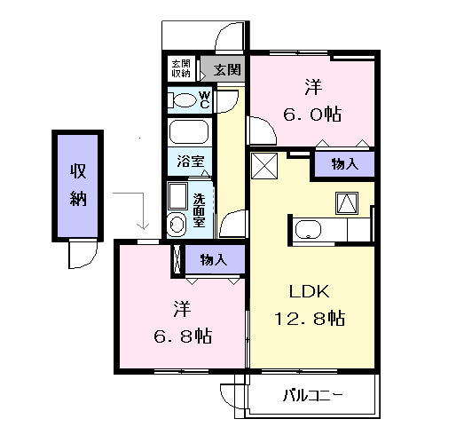 プリート・カーサ Bの間取り
