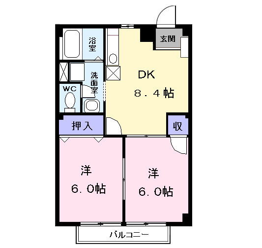 サンパレスⅡの間取り