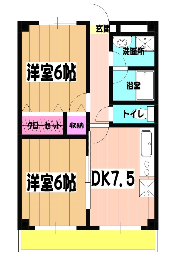 前原西の完工年月(2004年2月)築の賃貸マンションの間取り