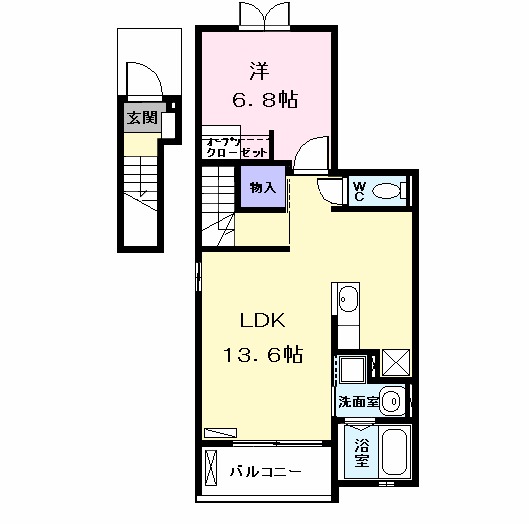 カーサ ベーネの間取り