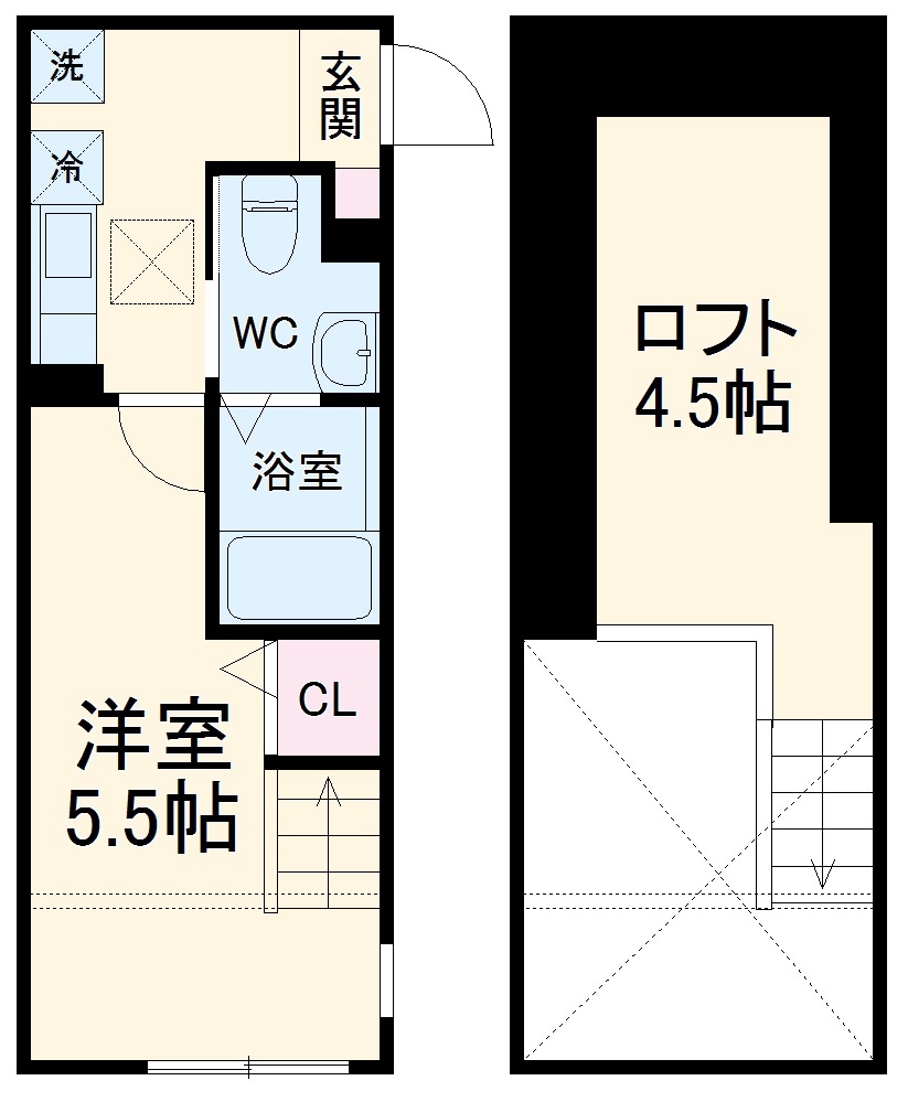 ハーミットクラブハウス栗木KIの間取り