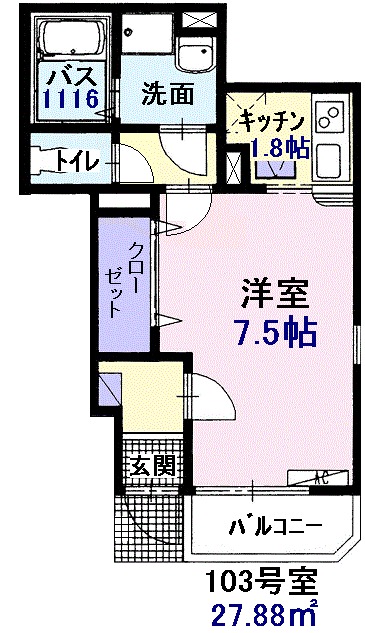 ボヌールの間取り