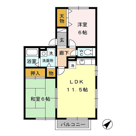 グリーンパーク白旗　Ａ・Ｂの間取り