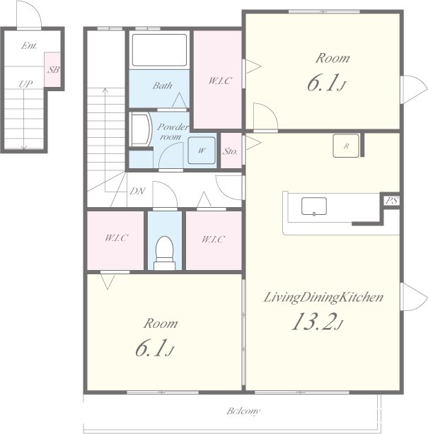 サンプリエの間取り