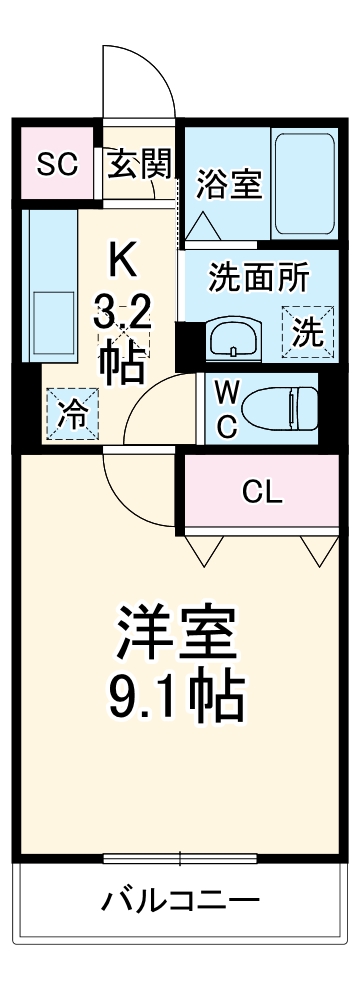 コリーヌヴェール上小の間取り