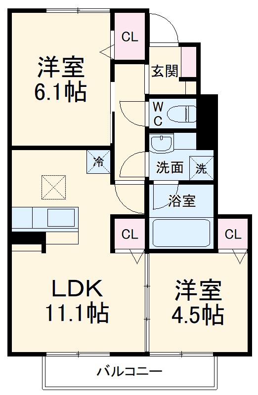 ルミエールASUKAの間取り