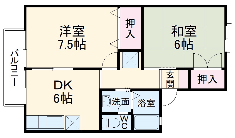 セジュール松月の間取り