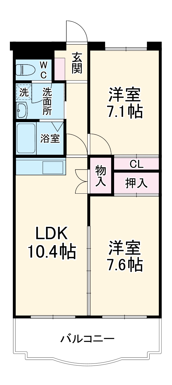 ディアコート布橋の間取り
