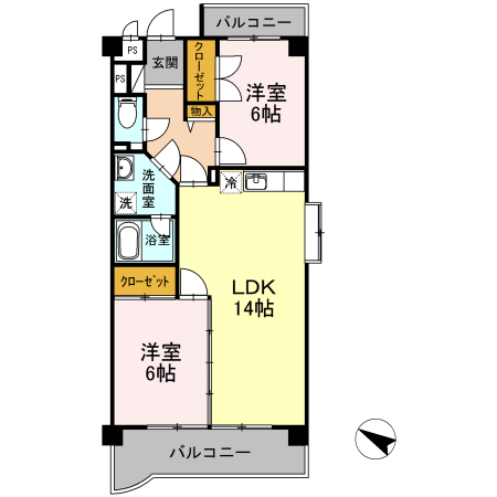 マンションビスタリカの間取り