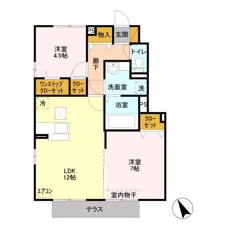 ルミエール(新宿町)の間取り