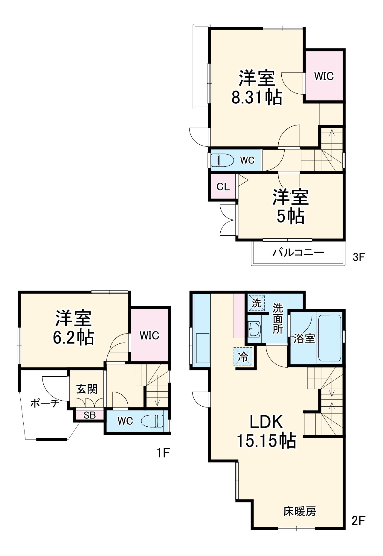 七島町戸建の間取り