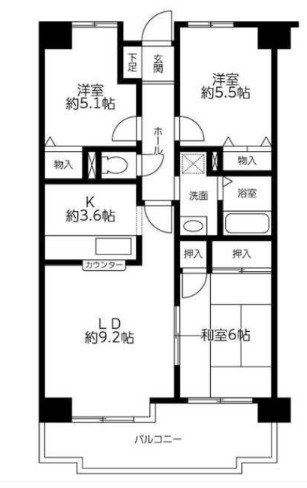 ゴールドファイブ幸の間取り