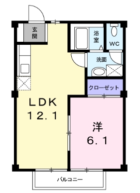 シャトーオオツカの間取り