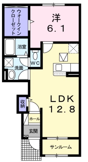 トウカキスクワール Ⅰの間取り