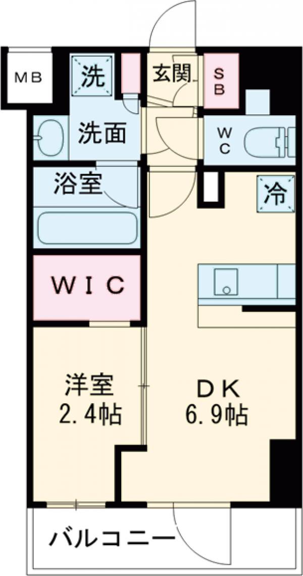 アジールコート新高円寺・404号室の間取り