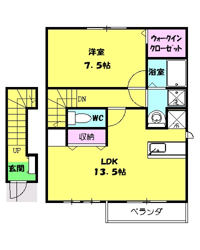 アンソレイエⅡの間取り