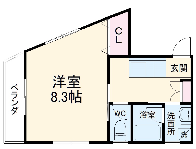 ソレイユワシオ八番館の間取り