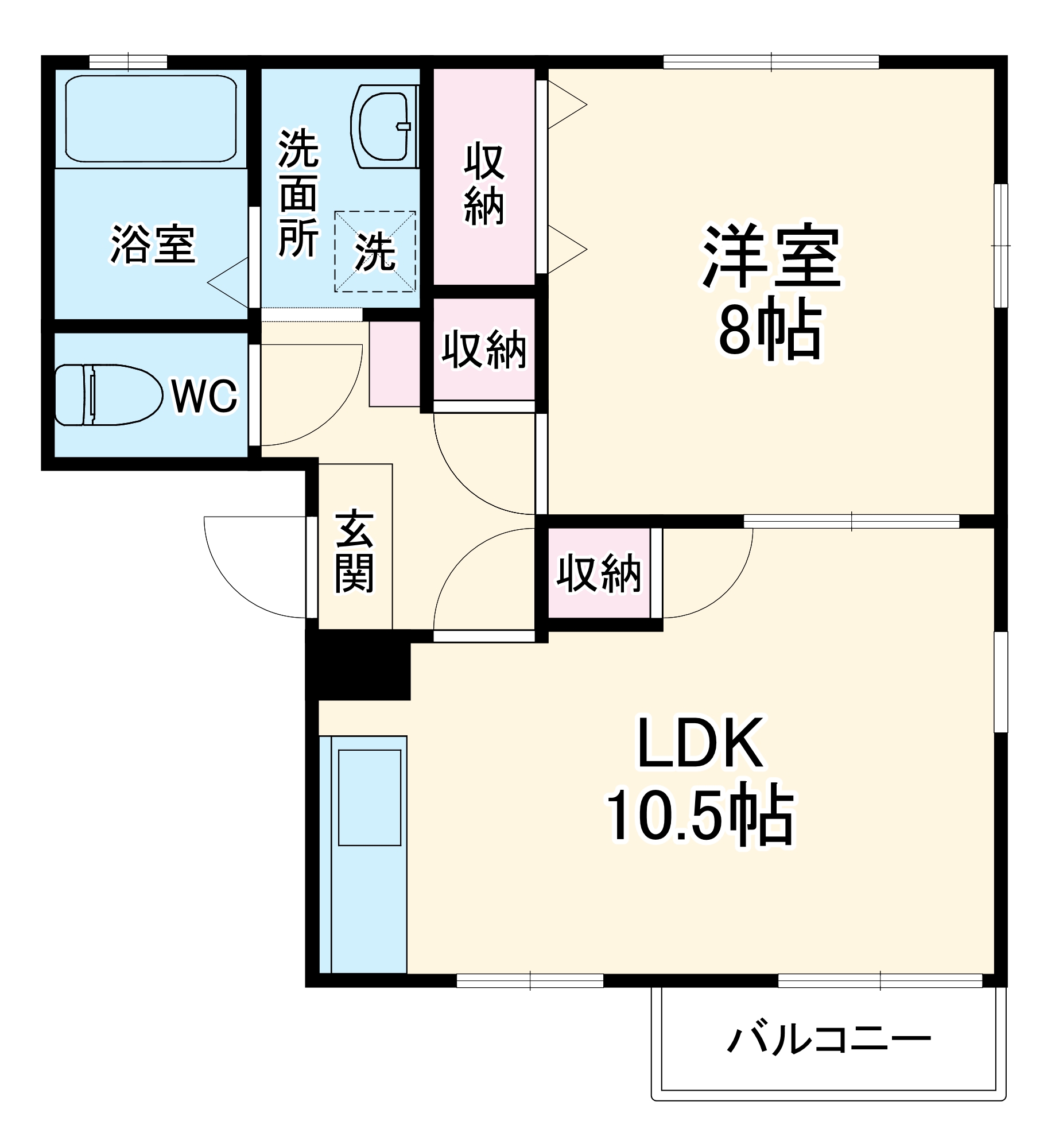 ヴィラフレグランスBの間取り