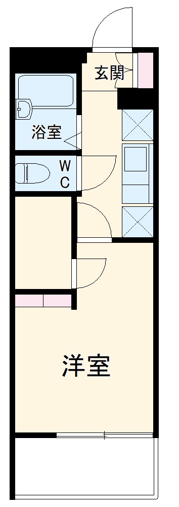 レオパレス博多駅東 小野田ビルの間取り
