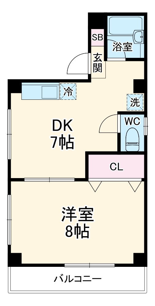 ディアコート平間Aの間取り