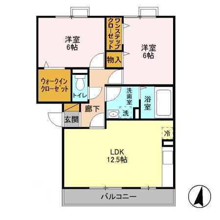 カーサフェリーチェ Bの間取り