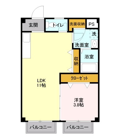 越山マンションの間取り