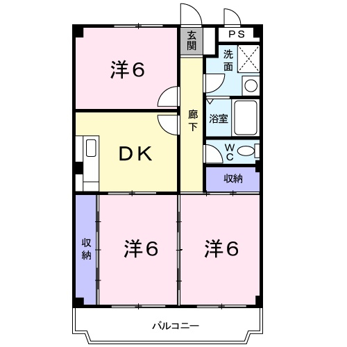 サンライズマンションの間取り