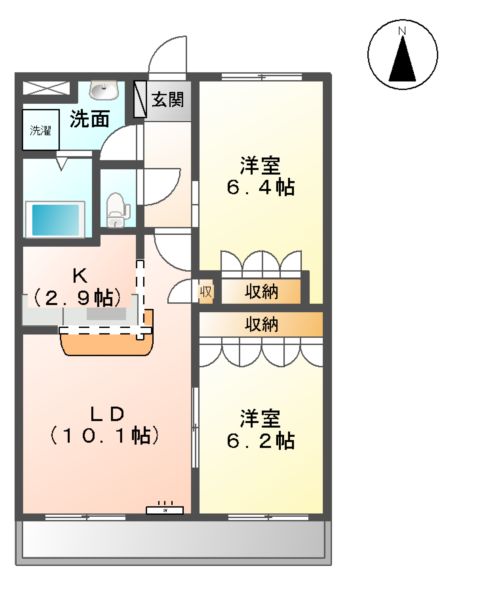 サンタモニカ・長良の間取り