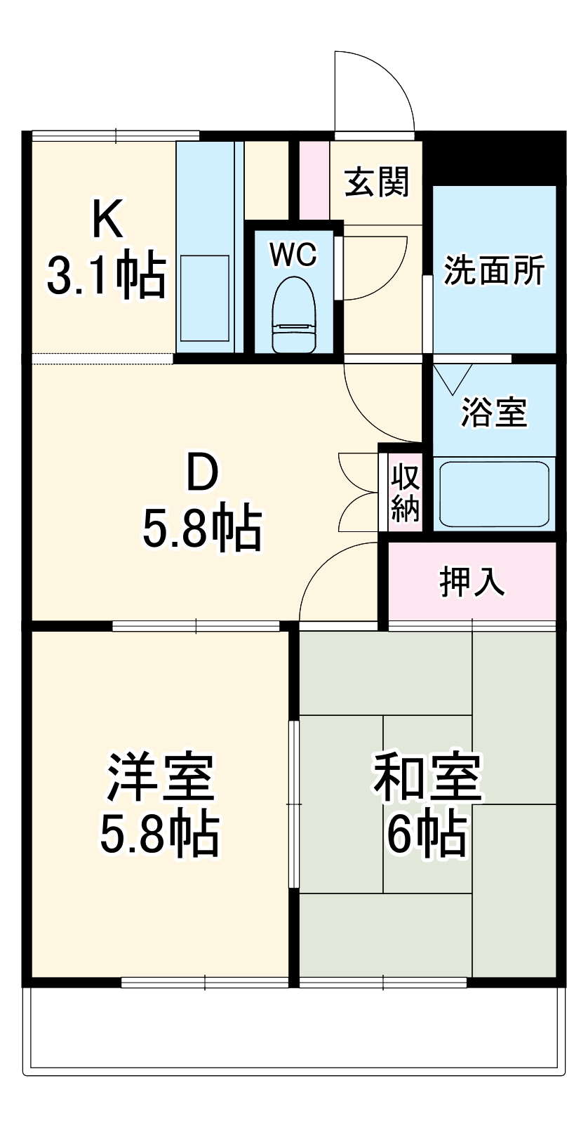 サンライズハヤシの間取り