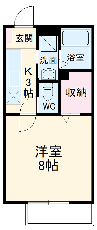 日新花崎ビレッジ Cの間取り
