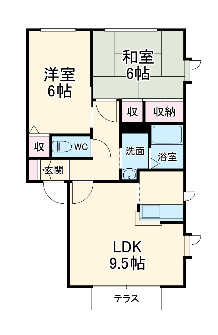 リヴェールBの間取り
