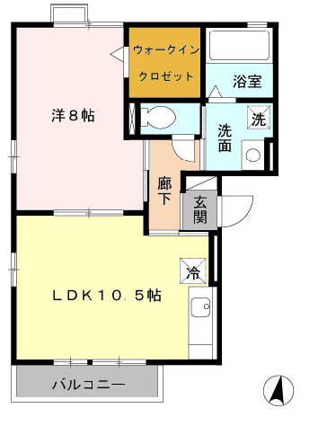 ヴィラージュ川入Bの間取り