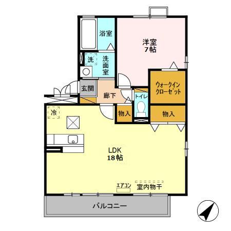 カーサみつわ台 Kの間取り