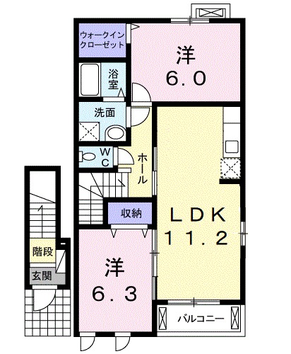 アドーラ木曽川 Ⅴの間取り