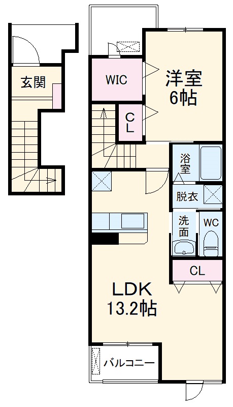 シェーナ・ドゥーノ Ⅰの間取り