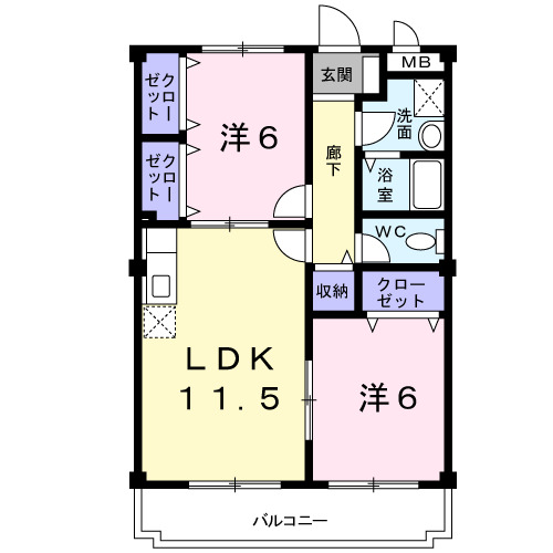 パレスインビレッジⅡの間取り