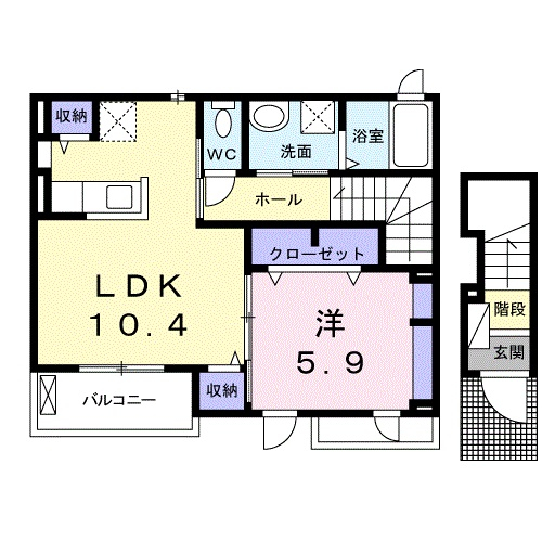 ツヴァイ中川の間取り